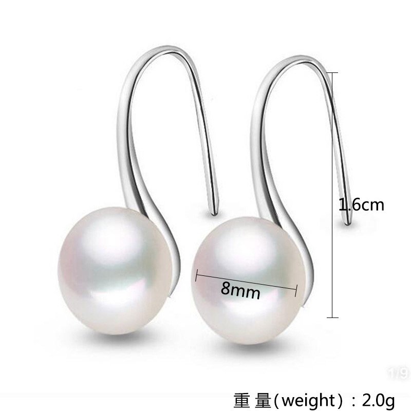 Temperament pearl earrings retro bead earrings simple temperament earrings