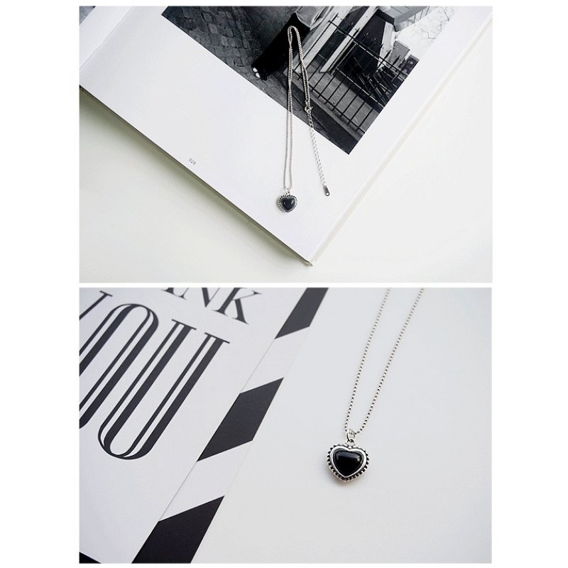 S925 Sterling Silver Love Modern Personality Necklace Pendant