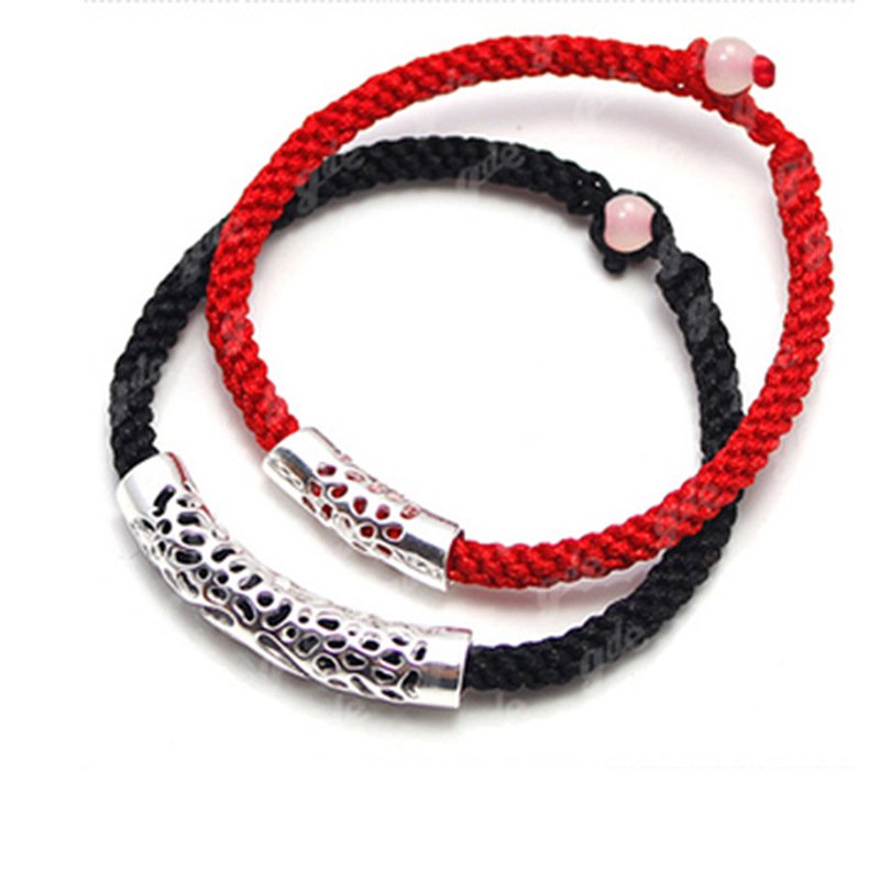 Passepartout red rope bracelet for men and women 925 silver couple hand-woven hand rope red rope