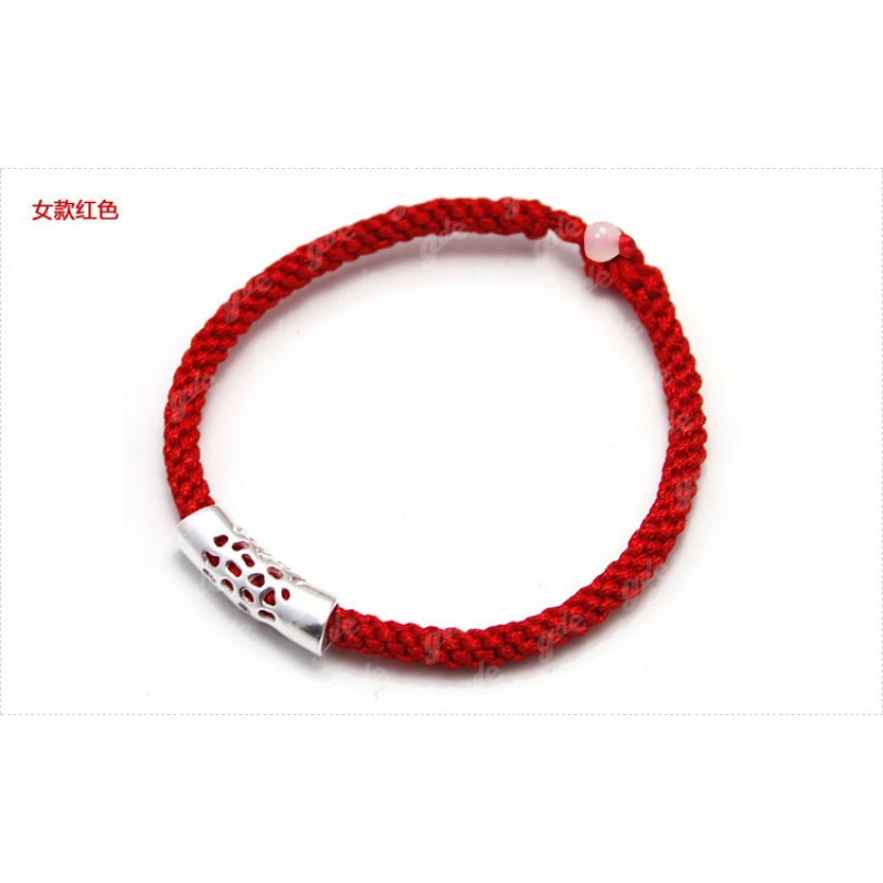 Passepartout red rope bracelet for men and women 925 silver couple hand-woven hand rope red rope